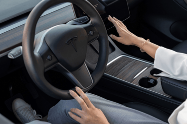 tesla model 3 wood interior 
